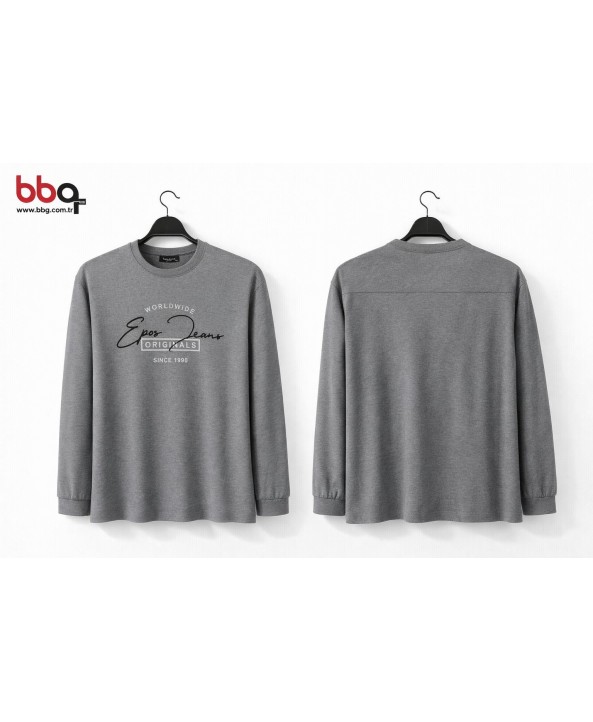 ERKEK BÜYÜK BEDEN GENİŞ KALIP BASKILI SWEAT-1