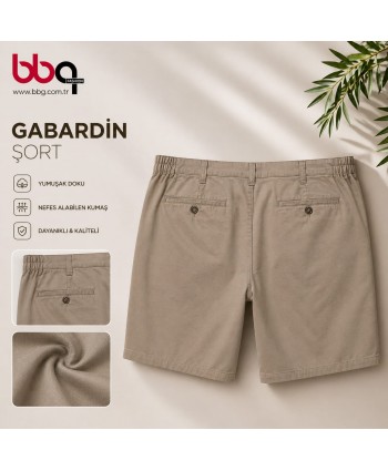 ERKEK BÜYÜK BEDEN GENİŞ KALIP GABARDİN ŞORT-B