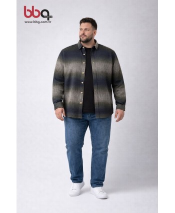 ERKEK BÜYÜK BEDEN GENİŞ KALIP ODUNCU GÖMLEK-4