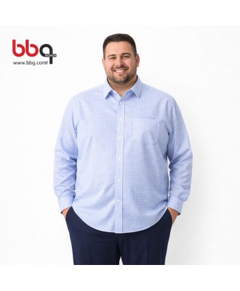 ERKEK BÜYÜK BEDEN UZUN KOLLU CEPLİ GÖMLEK-M