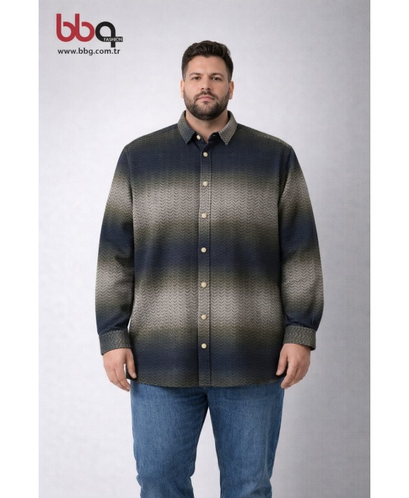 ERKEK BÜYÜK BEDEN GENİŞ KALIP ODUNCU GÖMLEK-4