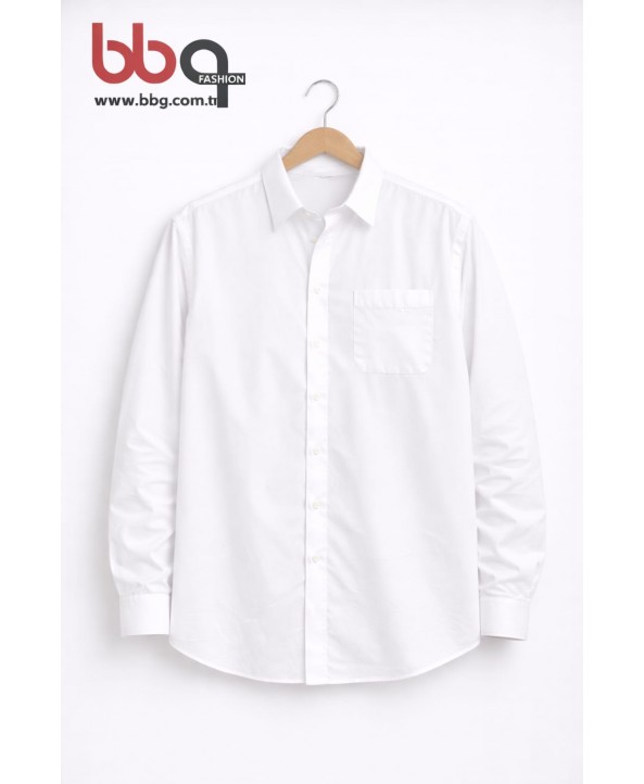 ERKEK BÜYÜK BEDEN UZUN KOLLU CEPLİ GÖMLEK-B