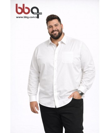 ERKEK BÜYÜK BEDEN UZUN KOLLU CEPLİ GÖMLEK-B