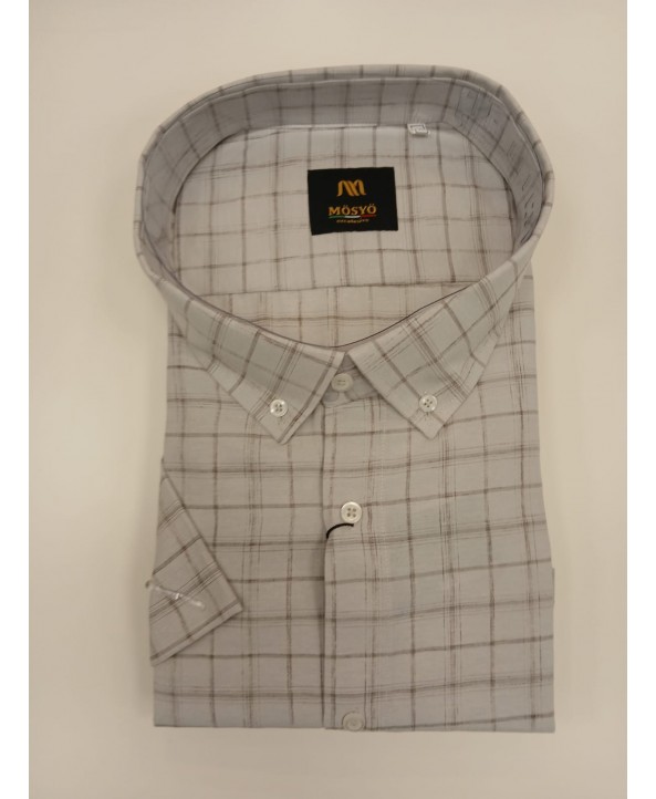  ERKEK BÜYÜK BEDEN GENİŞ KALIP CEPLİ PAMUKLU GÖMLEK-KK