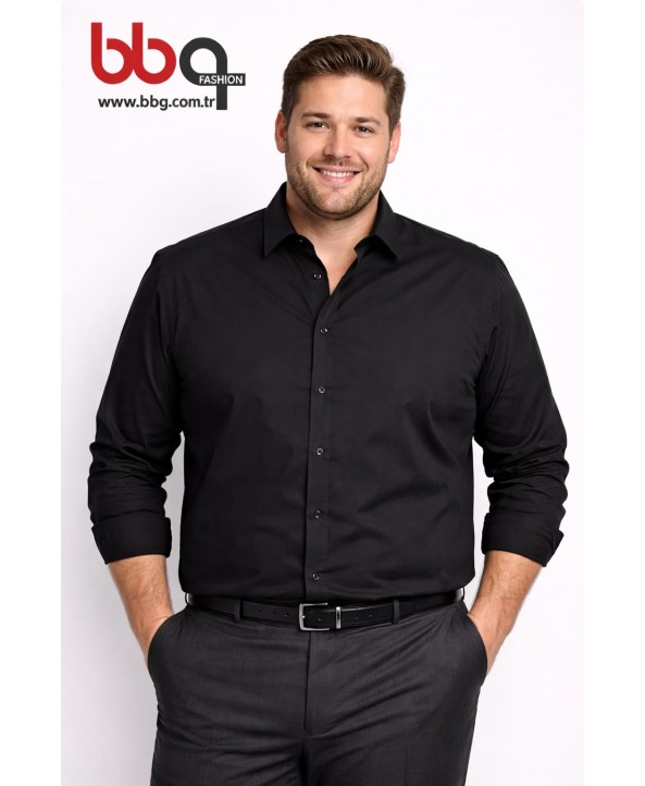 ERKEK BÜYÜK BEDEN UZUN KOLLU GÖMLEK-S