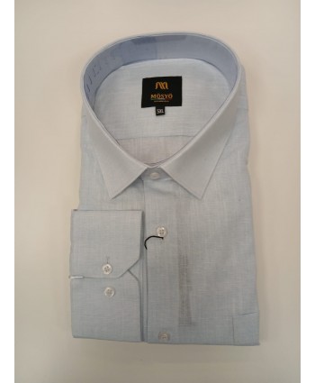  ERKEK BÜYÜK BEDEN GENİŞ KALIP CEPLİ UZUN KOLLU GÖMLEK-F