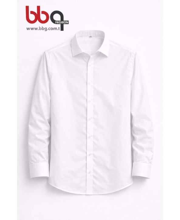 ERKEK BÜYÜK BEDEN UZUN KOLLU CEPSİZ GÖMLEK-B