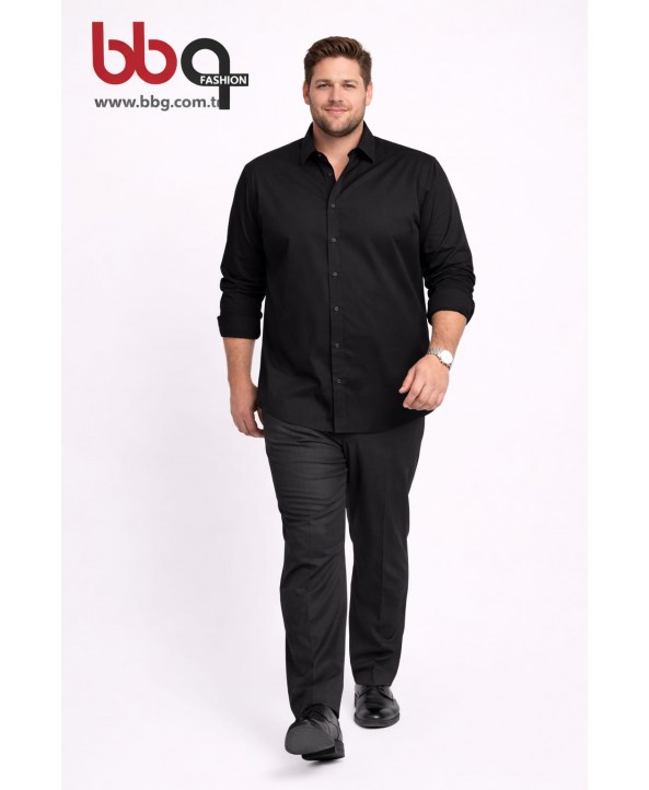 ERKEK BÜYÜK BEDEN UZUN KOLLU GÖMLEK-S