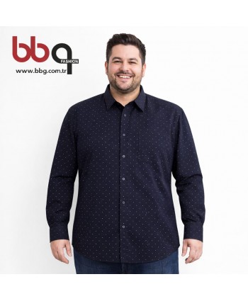 ERKEK BÜYÜK BEDEN UZUN KOLLU CEPLİ GÖMLEK-L