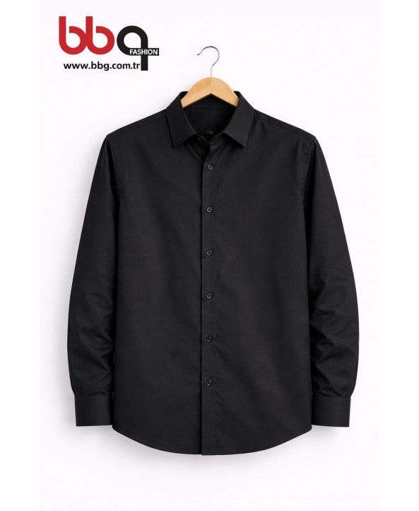 ERKEK BÜYÜK BEDEN UZUN KOLLU GÖMLEK-S