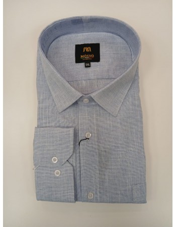 ERKEK BÜYÜK BEDEN GENİŞ KALIP CEPLİ UZUN KOLLU GÖMLEK-M