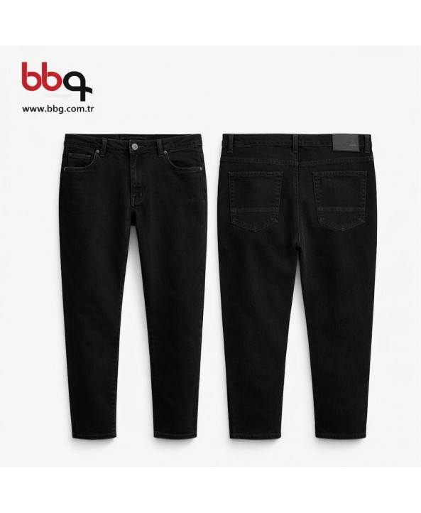 ERKEK BÜYÜK BEDEN SİYAH KOT PANTOLON