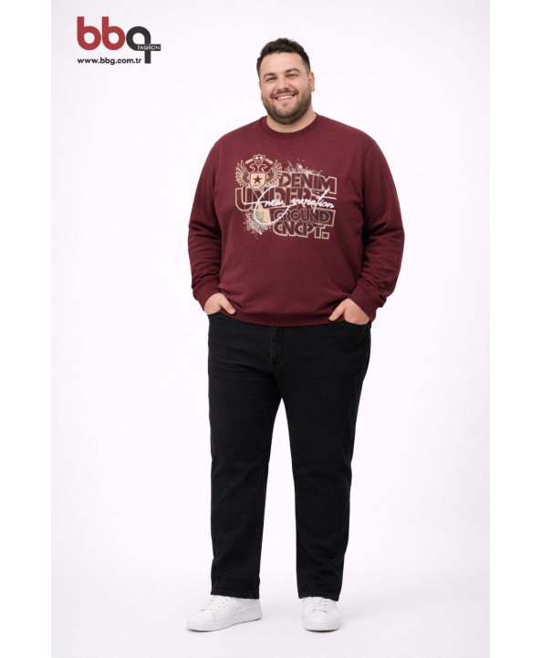 ERKEK BÜYÜK BEDEN SİYAH KOT PANTOLON