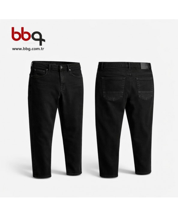 ERKEK BÜYÜK BEDEN SİYAH KOT PANTOLON