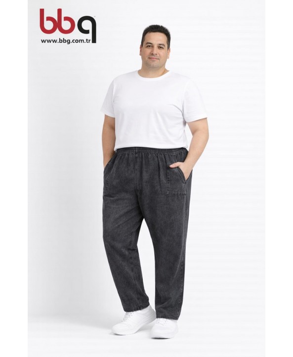 ERKEK BÜYÜK BEDEN BELİ LASTİKLİ PANTOLON