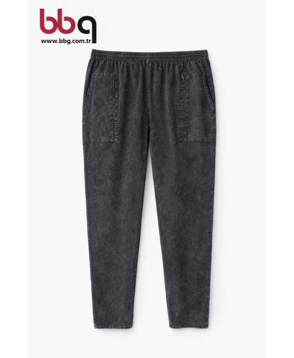 ERKEK BÜYÜK BEDEN BELİ LASTİKLİ PANTOLON