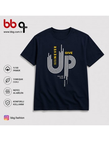 ERKEK BÜYÜK BEDEN GENİŞ KALIP %100 PAMUK BASKILI T-SHIRT-L