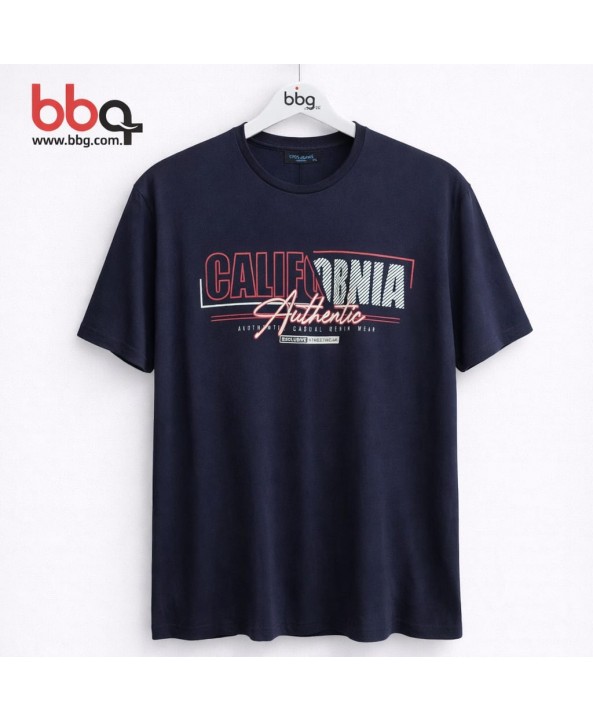 ERKEK BÜYÜK BEDEN GENİŞ KALIP BASKILI %100 PAMUK T-SHIRT-CL