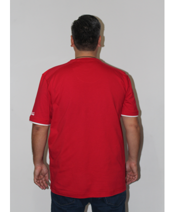 ERKEK T-SHIRT KIRMIZI YAZILI