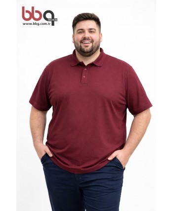 ERKEK BÜYÜK BEDEN GENİŞ KALIP POLO YAKA T-SHIRT-B