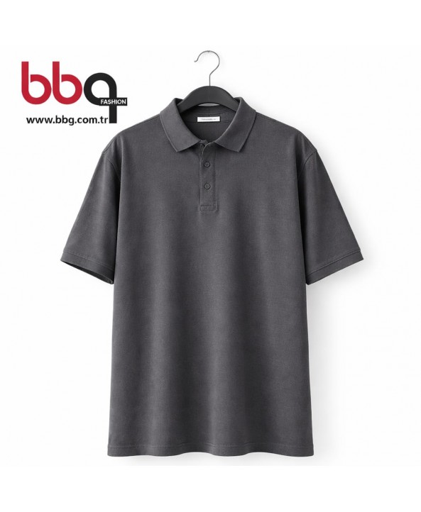 ERKEK BÜYÜK BEDEN GENİŞ KALIP POLO YAKA T-SHIRT-F