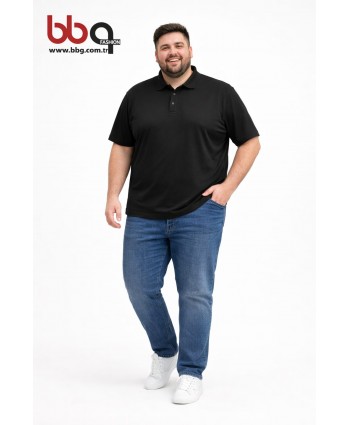 ERKEK BÜYÜK BEDEN GENİŞ KALIP POLO YAKA T-SHIRT-S