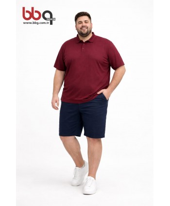 ERKEK BÜYÜK BEDEN GENİŞ KALIP POLO YAKA T-SHIRT-B