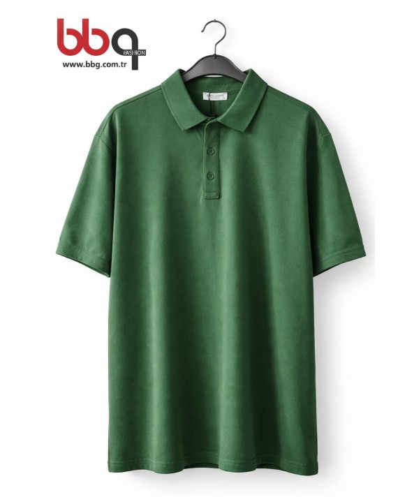 ERKEK BÜYÜK BEDEN GENİŞ KALIP POLO YAKA T-SHIRT-Y