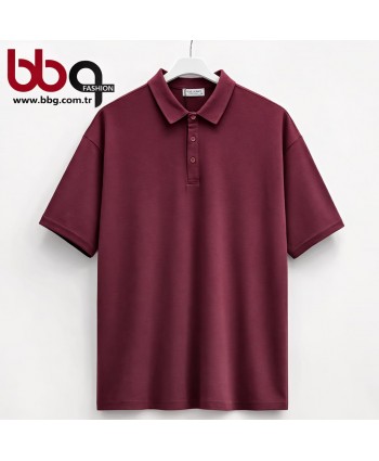 ERKEK BÜYÜK BEDEN GENİŞ KALIP POLO YAKA T-SHIRT-B