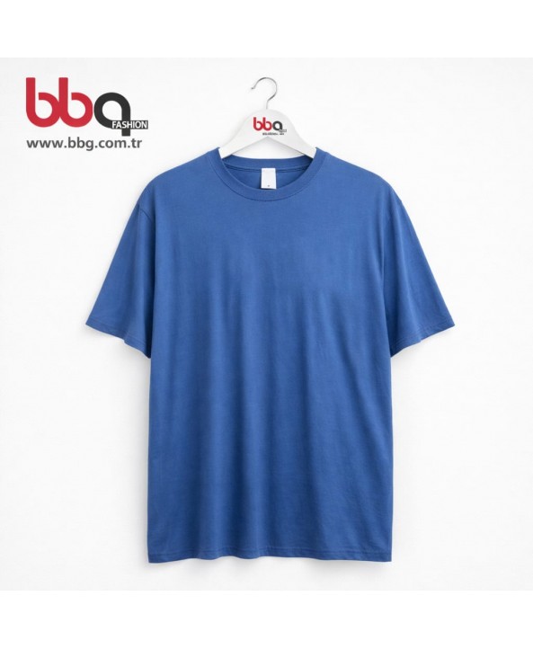ERKEK BÜYÜK BEDEN GENİŞ KALIP YUVARLAK YAKA T-SHIRT-İ