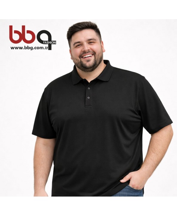 ERKEK BÜYÜK BEDEN GENİŞ KALIP POLO YAKA T-SHIRT-S
