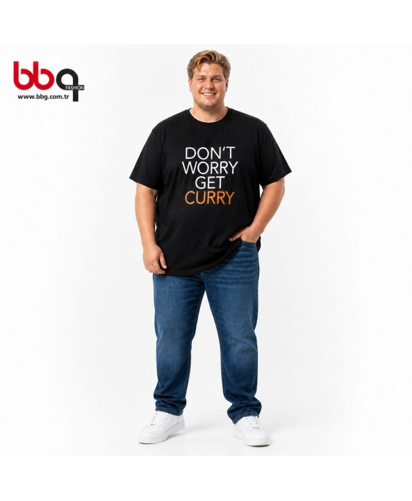 ERKEK BÜYÜK BEDEN GENİŞ KALIP % 100 PAMUK T-SHIRT-S