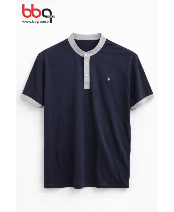 ERKEK BÜYÜK BEDEN GENİŞ KALIP HAKİM YAKA YT-SHIRT-L