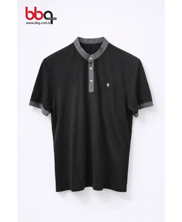 ERKEK BÜYÜK BEDEN GENİŞ KALIP HAKİM YAKA T-SHIRT-S