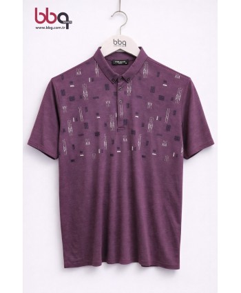  ERKEK BÜYÜK BEDEN GENİŞ KALIP POLO YAKA T-SHIRT-B