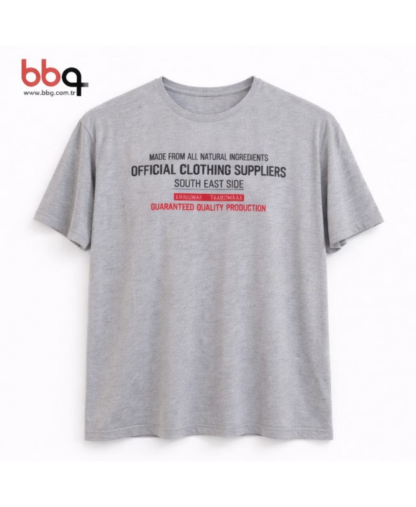  ERKEK BÜYÜK BEDEN BİSİKLET YAKA T-SHIRT-