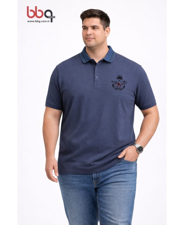 ERKEK BÜYÜK BEDEN GENİŞ KALIP POLO YAKA T-SHIRT