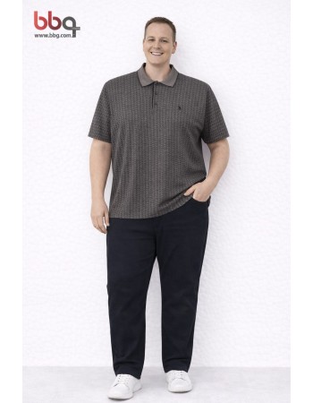  ERKEK BÜYÜK BEDEN GENİŞ KALIP POLO YAKA T-SHIRT-K