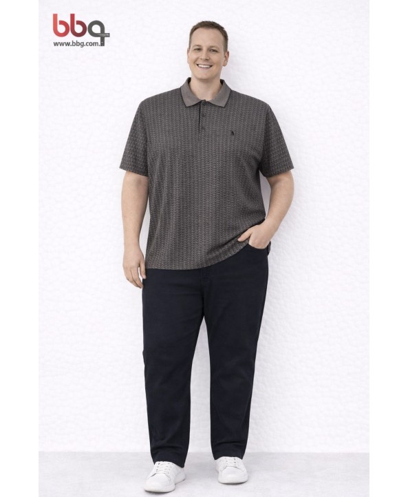 ERKEK BÜYÜK BEDEN GENİŞ KALIP POLO YAKA T-SHIRT-K