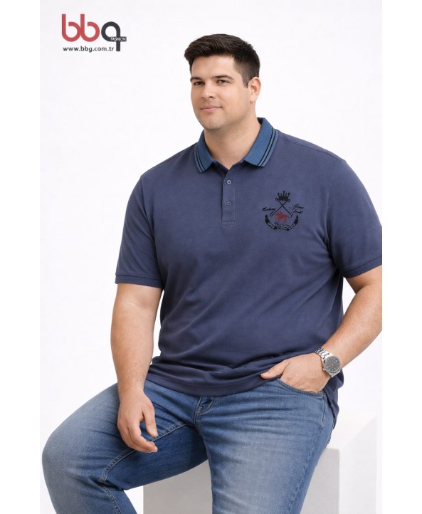  ERKEK BÜYÜK BEDEN GENİŞ KALIP POLO YAKA T-SHIRT
