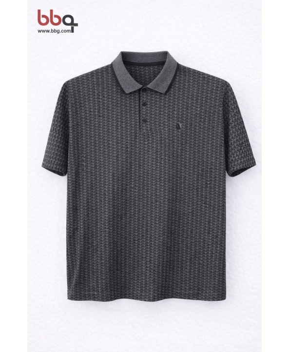 ERKEK BÜYÜK BEDEN GENİŞ KALIP POLO YAKA T-SHIRT-G