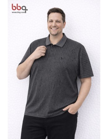 ERKEK BÜYÜK BEDEN GENİŞ KALIP POLO YAKA T-SHIRT-G