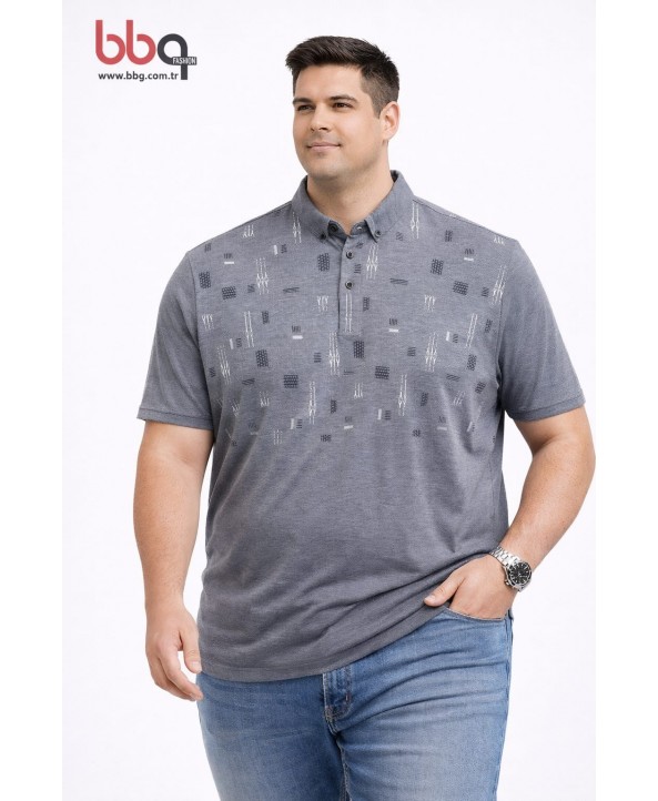 ERKEK BÜYÜK BEDEN GENİŞKALIP POLO YAKA T-SHIRT-G
