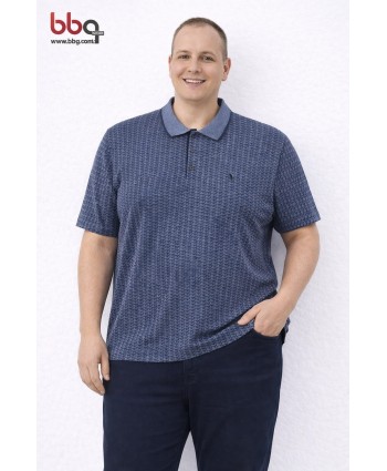 ERKEK BÜYÜK BEDEN GENİŞ KALIP POLO YAKA T-SHIRT-M