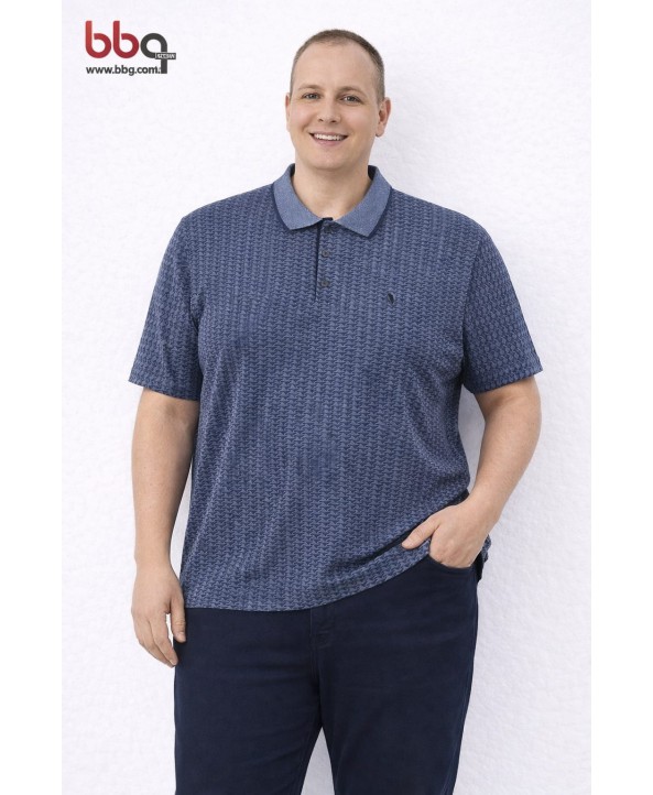 ERKEK BÜYÜK BEDEN GENİŞ KALIP POLO YAKA T-SHIRT-M