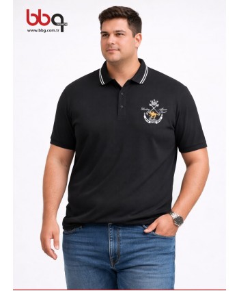 ERKEK BÜYÜK BEDEN GENİŞ KALIP POLO YAKA T-SHIRT