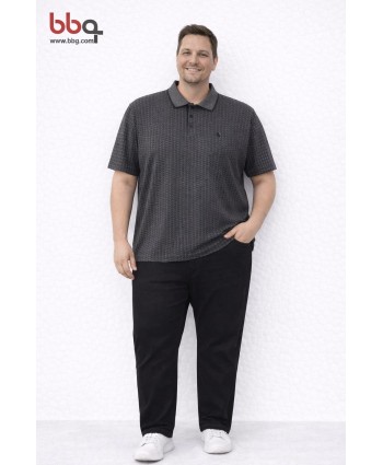 ERKEK BÜYÜK BEDEN GENİŞ KALIP POLO YAKA T-SHIRT-G