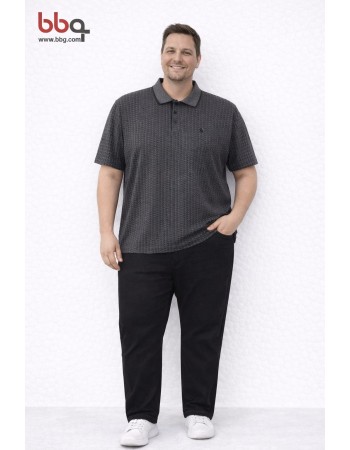 ERKEK BÜYÜK BEDEN GENİŞ KALIP POLO YAKA T-SHIRT-G