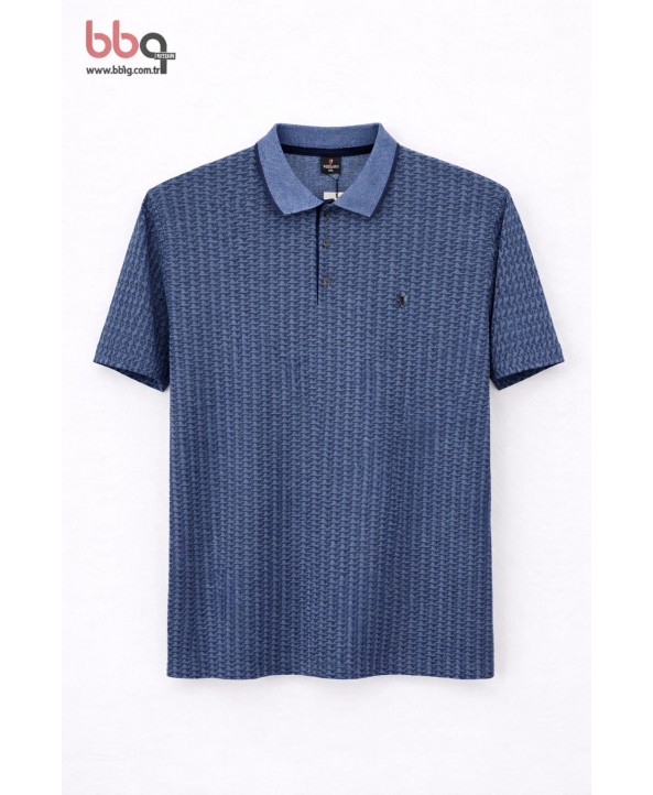 ERKEK BÜYÜK BEDEN GENİŞ KALIP POLO YAKA T-SHIRT-M